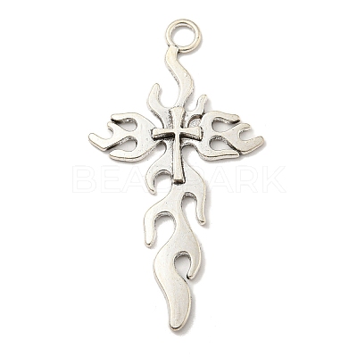 Tibetan Style Alloy Big Pendants TIBE-L013-02AS-01-1