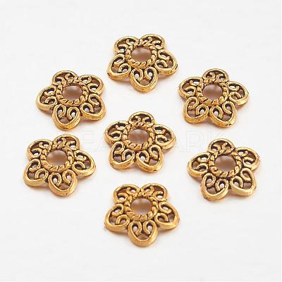 Tibetan Style Alloy Bead Caps GLF10597Y-NF-1