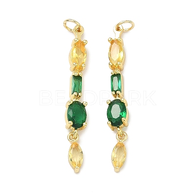 Brass Micro Pave Cubic Zirconia Pendants KK-H259-12C-G02-1