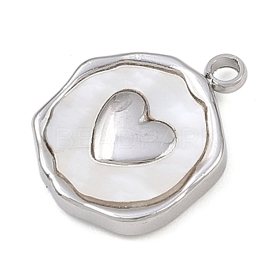 Natural White Shell Pendants STAS-D385-01C-P-1