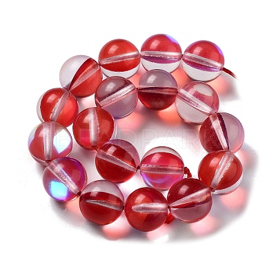 Synthetic Moonstone Beads Strands G-P528-J03-25-1