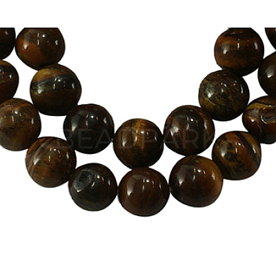 Natural Tiger Eye Beads Strands GSR4mmC014-1
