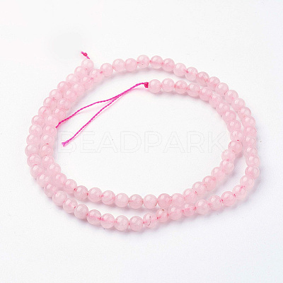 Natural Rose Quartz Bead Strands G-G735-59-4mm-1