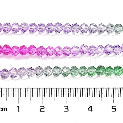 Transparent Painted Glass Beads Strands X1-DGLA-A034-T4mm-A06-1