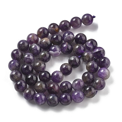 Natural Amethyst Beads Strands G-M445-8MM-01G-1
