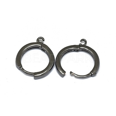 Brass Huggie Hoop Earring Findings PALLOY-F249-19-1