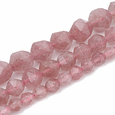 Natural Strawberry Quartz Beads Strands G-S332-6mm-006-1