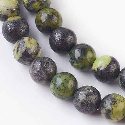 Natural Serpentine Beads Strands G-G767-05-6mm-1