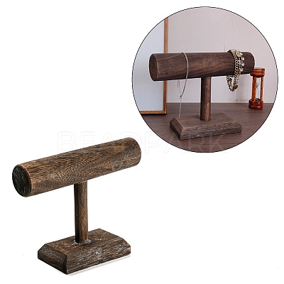 T-Shaped Bar Wood Bracelet Display Stands BDIS-F005-01B-1