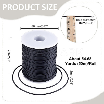 50M Hollow Pipe PVC Tubular Synthetic Rubber Cord OCOR-HY0001-38B-1