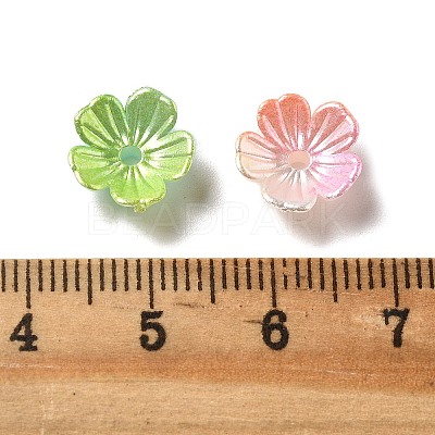 Gradient Color Acrylic Bead Caps X-OACR-Z028-01-1