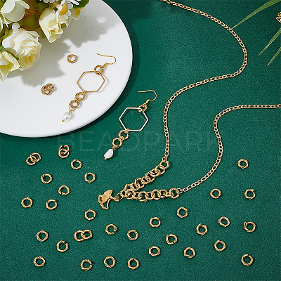 60Pcs Brass Open Jump Rings KK-PH0013-09-1