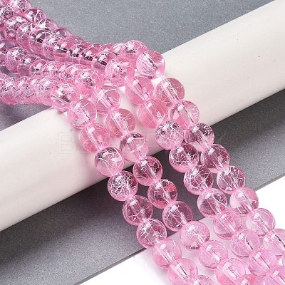 Drawbench Transparent Glass Beads Strands GLAD-Q012-8mm-02-1