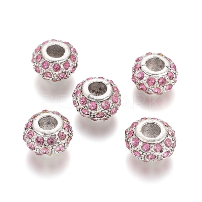 Antique Silver Plated Alloy European Beads MPDL-L029-X01-AS-1