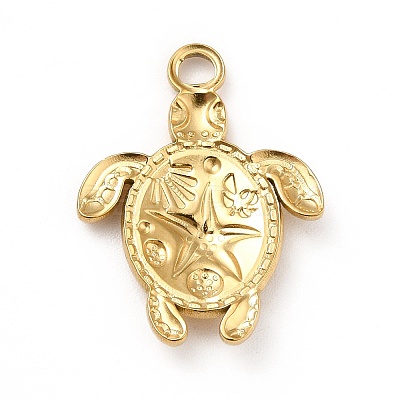 Ion Plating(IP) 201 Stainless Steel Pendants STAS-P312-09G-1