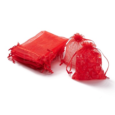 Organza Gift Bags with Drawstring OP-R016-9x12cm-01-1