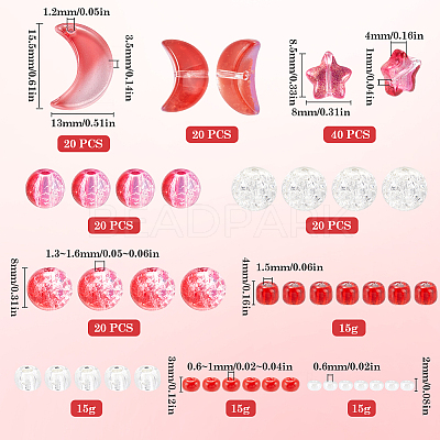 Mixed Styles Glass Beads GLAA-SC0002-20-1