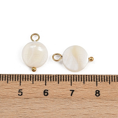 Natural Shell Disc Pendants X1-STAS-D378-31G-1