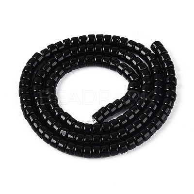 Opaque Solid Color Glass Beads Strands GLAA-N026-2x4mm-11-1