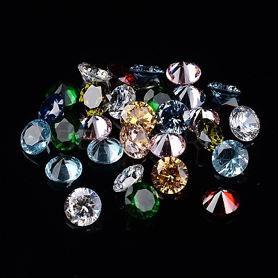 Diamond Shape Glass Rhinestone Cabochons RGLA-J007-6mm-10-1