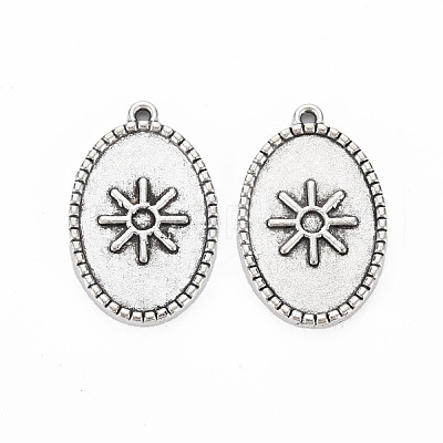 Tibetan Style Alloy Pendant Enamel Settings TIBEP-N010-020AS-RS-1