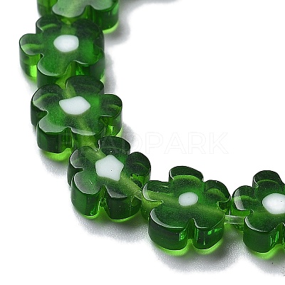 Handmade Millefiori Lampwork Beads Strands LAMP-F035-09J-1