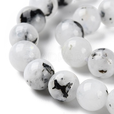 Natural Rainbow Moonstone Beads Strands G-Q1001-A05-02-1