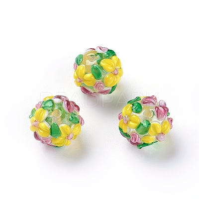 Handmade Bumpy Lampwork Beads LAMP-E021-07J-1