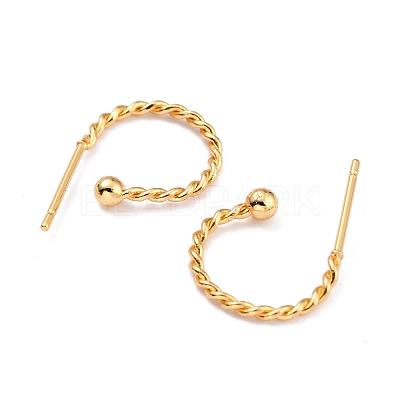 304 Stainless Steel Stud Earring Findings X-STAS-L252-001G-1