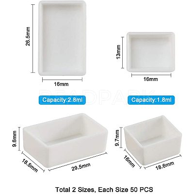 Plastic Empty Watercolor Paint Pans AJEW-PH0017-42-1
