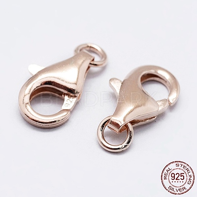 925 Sterling Silver Lobster Claw Clasps STER-K167-074B-RG-1