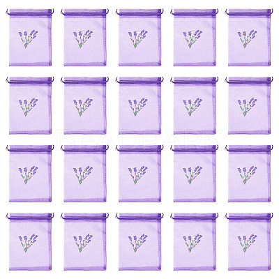 20Pcs Polyester Mesh Sachet Packing Drawstring Bgas ABAG-TA0002-20A-1