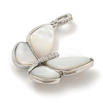 Brass Micro Pave Clear Cubic Zirconia Pendants KK-L211-020P-02-1