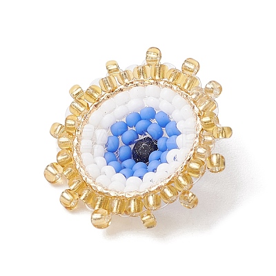 Seed Beads Beaded Charms PALLOY-MZ00307-1