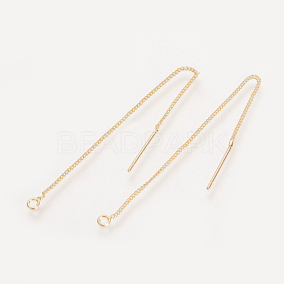 Brass Stud Earring Findings X-KK-S336-39G-1