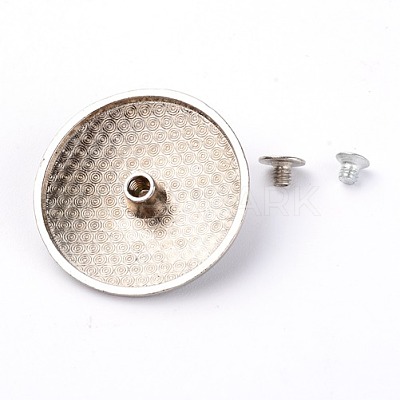 Alloy & Imitation Turquoise Craft Solid Screw Rivet PALLOY-WH0084-09B-1