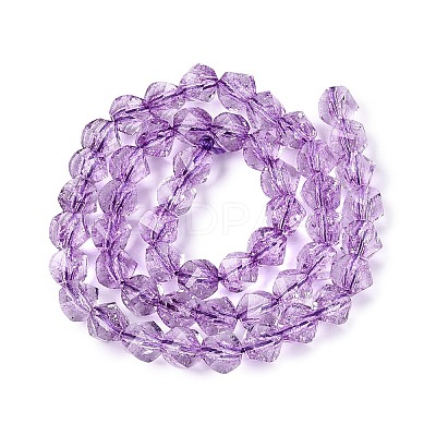 Crackle Transparent Glass Beads Strands GLAA-N068-02A-06-1
