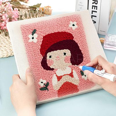 DIY Punch Needle Frame Covered with Cloth DIY-NB0005-06A-1