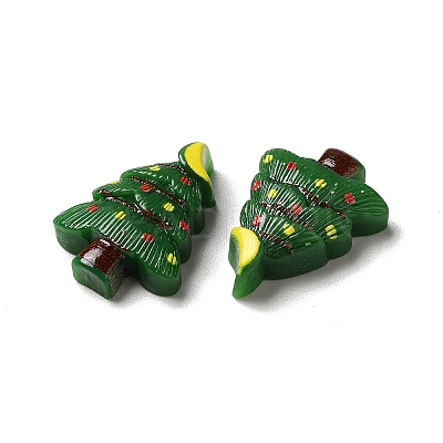 Christmas Opaque Resin Cabochons RESI-K019-37-1