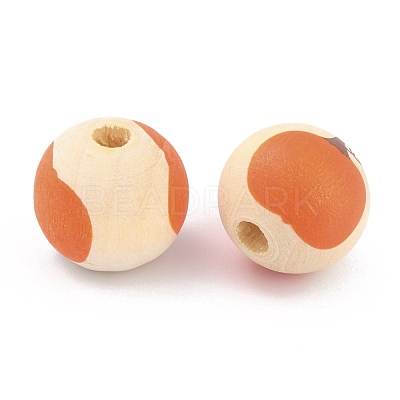Autumn Theme Natural Wooden Beads WOOD-O005-03D-1