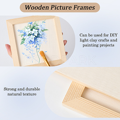 DIY Children Wood Decoration Clay Picture Frame WOOD-WH20008-07H-1