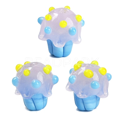 Handmade Lampwork Bumpy Beads LAMP-I027-04A-1