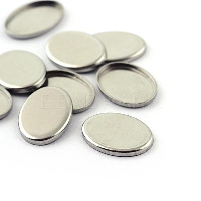 Tarnish Resistant 304 Stainless Steel Plain Edge Bezel Cups STAS-Q194-11-1