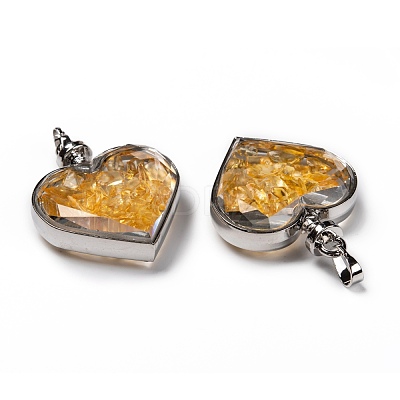 Glass Bottle Pendants G-Z010-02G-1