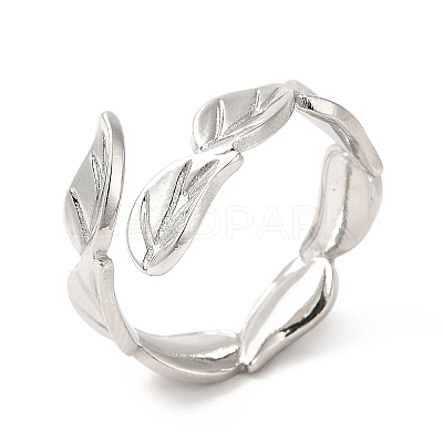Non-Tarnish 201 Stainless Steel Open Cuff Ring RJEW-E063-50P-1