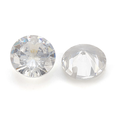 Cubic Zirconia Pointed Back Pendants ZIRC-N037-10mm-01-1