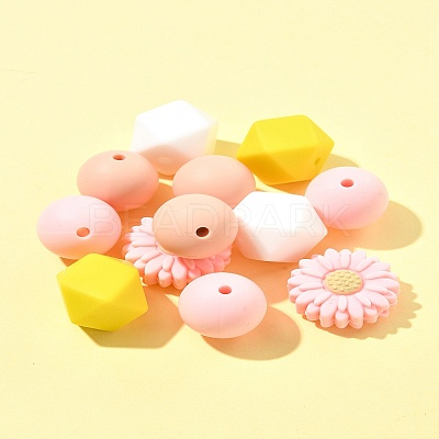 5 Styles Food Grade Eco-Friendly Silicone Beads SIL-FS0001-23-1