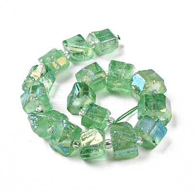 Electroplated Natural Quartz Beads Strands G-G767-02-02-1