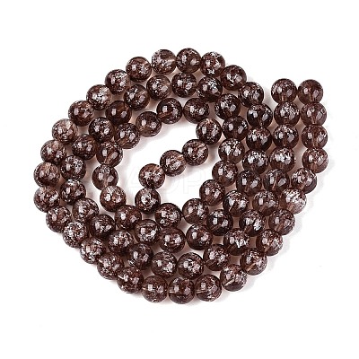 Transparent Half Spray Painted Glass Beads Strands LS-GLAA-Q110-02A-09-1