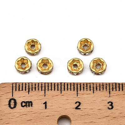 Brass Rhinestone Spacer Beads RB-A014-Z5mm-01C-1